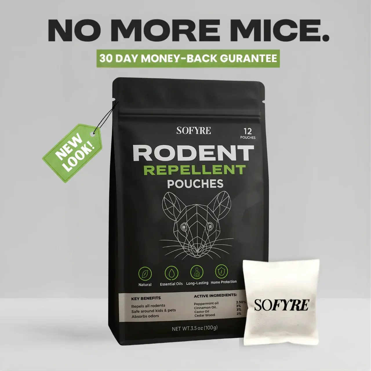 Rodent Repellent Pouches (Snap)